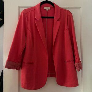 Skies are Blue Asa Knit Blazer XL | Coral